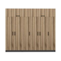 Minar Kale 6 Kapaklı 2 Çekmeceli Dolap Ve Yüklük Antrasit Dore