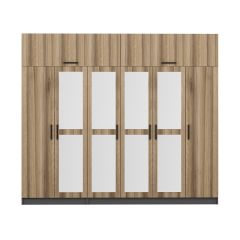 Minar Kale 6 Kapaklı 4 Aynalı 2 Ç Dolap Ve Yüklük Antrasit Dore