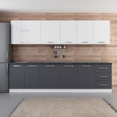 Minar 300 Cm Mutfak Dolabı Beyaz Antrasit 300-A1