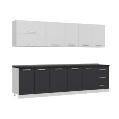 Minar 300 Cm Mutfak Dolabı Beyaz Antrasit 300-A1