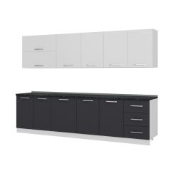 Minar 300 Cm Mutfak Dolabı Beyaz Antrasit 300-A1