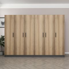 Minar Kale 6 Kapaklı 4 Çekmeceli Dolap Antrasit Dore