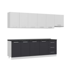 Minar 300 Cm Mutfak Dolabı Beyaz Antrasit 300-A5