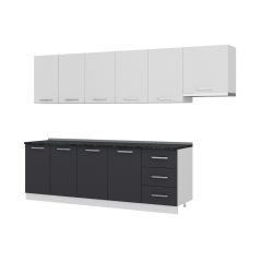 Minar 300 Cm Mutfak Dolabı Beyaz Antrasit 300-A5