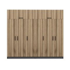 Minar Kale 6 Kapaklı 4 Çekmeceli Dolap Ve Yüklük Antrasit Dore