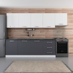 Minar 300 Cm Mutfak Dolabı Beyaz Antrasit 300-A11