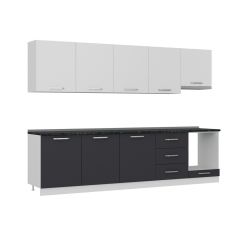 Minar 300 Cm Mutfak Dolabı Beyaz Antrasit 300-A12