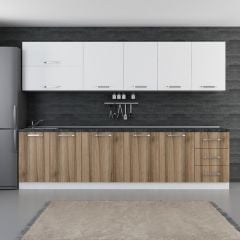 Minar 300 Cm Mutfak Dolabı Beyaz Dore 300-D1