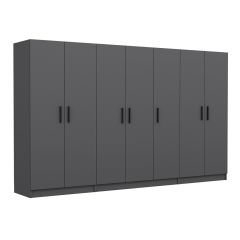 Minar Kale 7 Kapaklı 2 Çekmeceli Dolap Antrasit