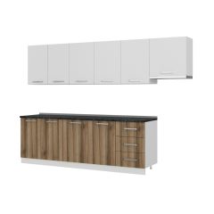 Minar 300 Cm Mutfak Dolabı Beyaz Dore 300-D5