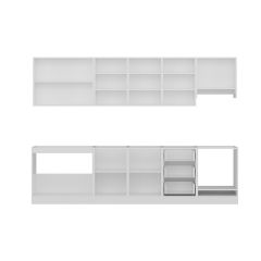 Minar 300 Cm Mutfak Dolabı Beyaz Dore 300-D6