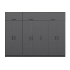 Minar Kale 7 Kapaklı 2 Çekmeceli Dolap Ve Yüklük Antrasit