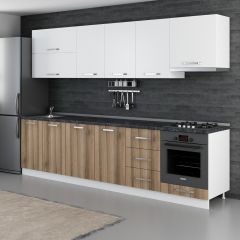 Minar 300 Cm Mutfak Dolabı Beyaz Dore 300-D9