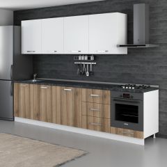 Minar 300 Cm Mutfak Dolabı Beyaz Dore 300-D10