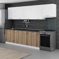 Minar 300 Cm Mutfak Dolabı Beyaz Dore 300-D11