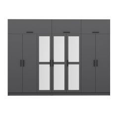 Minar Kale 7 Kapaklı 3 Aynalı 4 Ç Dolap Ve Yüklük Antrasit