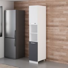 Minar 40 Cm Mutfak Boy Dolabı - Beyaz/Antrasit D40-A2