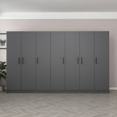 Minar Kale 7 Kapaklı 4 Çekmeceli Dolap Antrasit