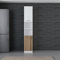 Minar 40 Cm Mutfak Boy Dolabı - Beyaz/Dore D40-D2