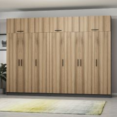 Minar Kale 7 Kapaklı 4 Çekmeceli Dolap Ve Yüklük Antrasit Dore