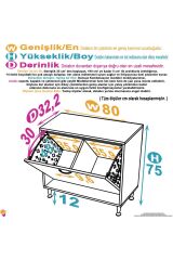 Sare 80 cm Beyaz Sepetli Banyo Dolabı,Mutfak Dolabı 80x75x32,5 cm Oyuncak Sepeti Çok Amaçlı Dolap