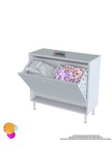 Sare 80 cm Beyaz Sepetli Banyo Dolabı,Mutfak Dolabı 80x75x32,5 cm Oyuncak Sepeti Çok Amaçlı Dolap