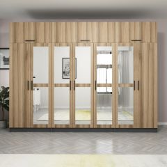 Minar Kale 7 Kapaklı 5 Aynalı 2 Ç Dolap Ve Yüklük Antrasit Dore