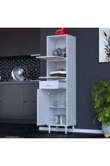Solaira 35 cm Genişlik Kapaklı Mutfak Dolabı 3 Kapaklı, Çekmeceli Çok Amaçlı Mutfak/Banyo Dolabı