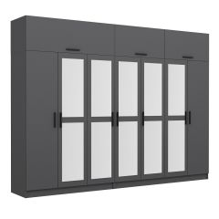 Minar Kale 7 Kapaklı 5 Aynalı 4 Ç Dolap Ve Yüklük Antrasit