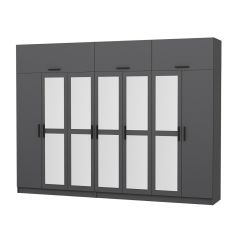 Minar Kale 7 Kapaklı 5 Aynalı 4 Ç Dolap Ve Yüklük Antrasit