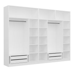 Minar Kale 7 Kapaklı 5 Aynalı 4 Ç Dolap Ve Yüklük Beyaz Antrasit