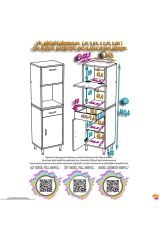 Avelin Kapaklı Mini/Midi Fırın Dolabı 45 cm Beyaz Çok Fonksiyonlu 45x163,4x32,5 cm Mutfak Dolabı