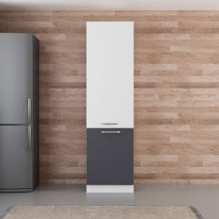 Minar 60 Cm Mutfak Boy Dolabı - Beyaz/Antrasit D60-A1