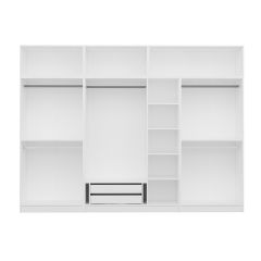 Minar Kale 7 Mebran Kapaklı 2 İç Çekmeceli Dolap Ve Yüklük Beyaz