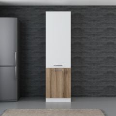 Minar 60 Cm Mutfak Boy Dolabı - Beyaz/Dore D60-D1