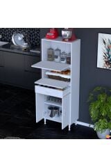 Solaira 55 cm Genişlik Kapaklı Mutfak Dolabı 4 Kapaklı, Çekmeceli Çok Amaçlı Mutfak/Banyo Dolabı