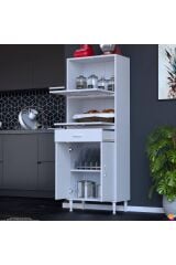 Solaira 55 cm Genişlik Kapaklı Mutfak Dolabı 4 Kapaklı, Çekmeceli Çok Amaçlı Mutfak/Banyo Dolabı