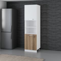 Minar 60 Cm Mutfak Boy Dolabı - Beyaz/Dore D60-D2